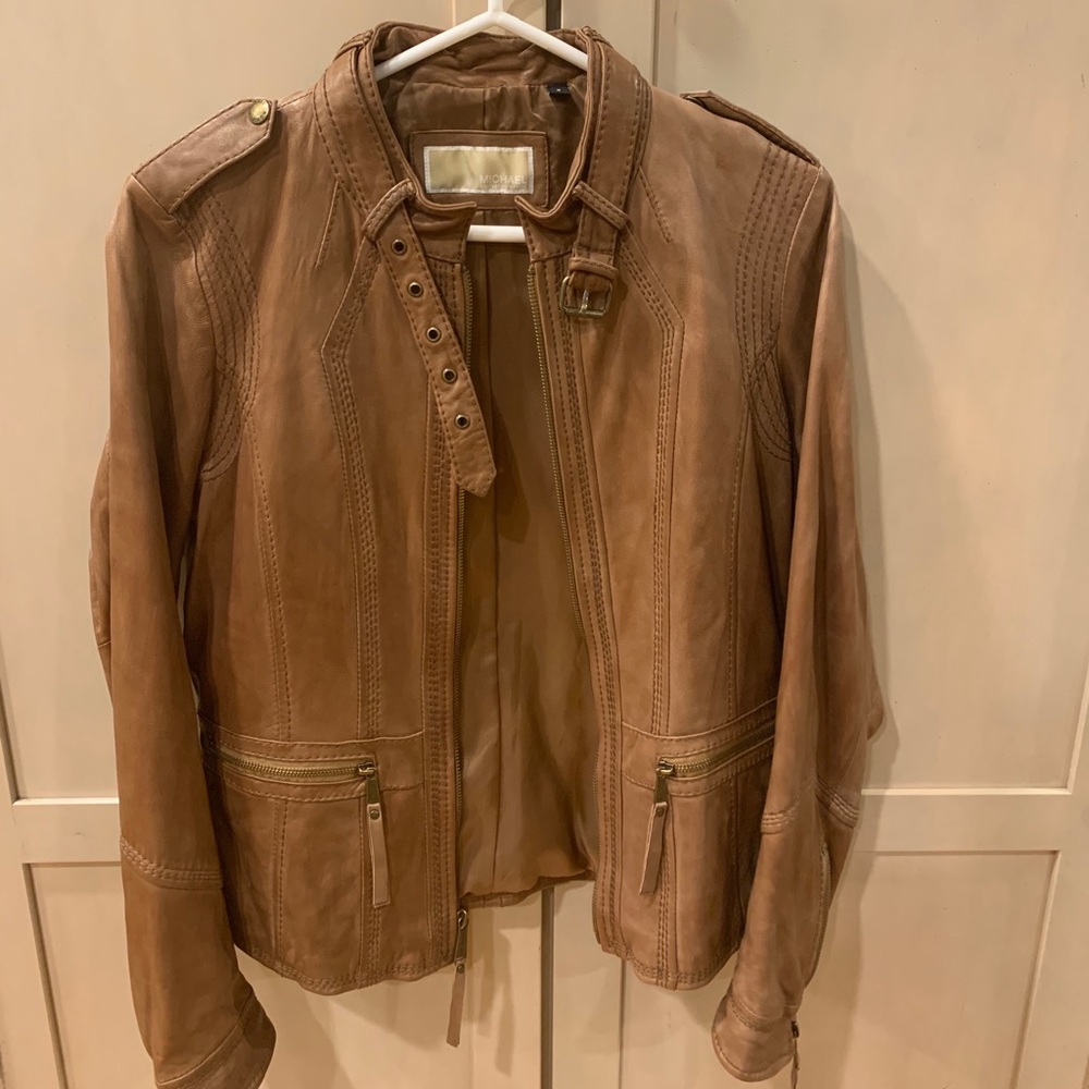 Michael Kors Brown Leather Jacket II